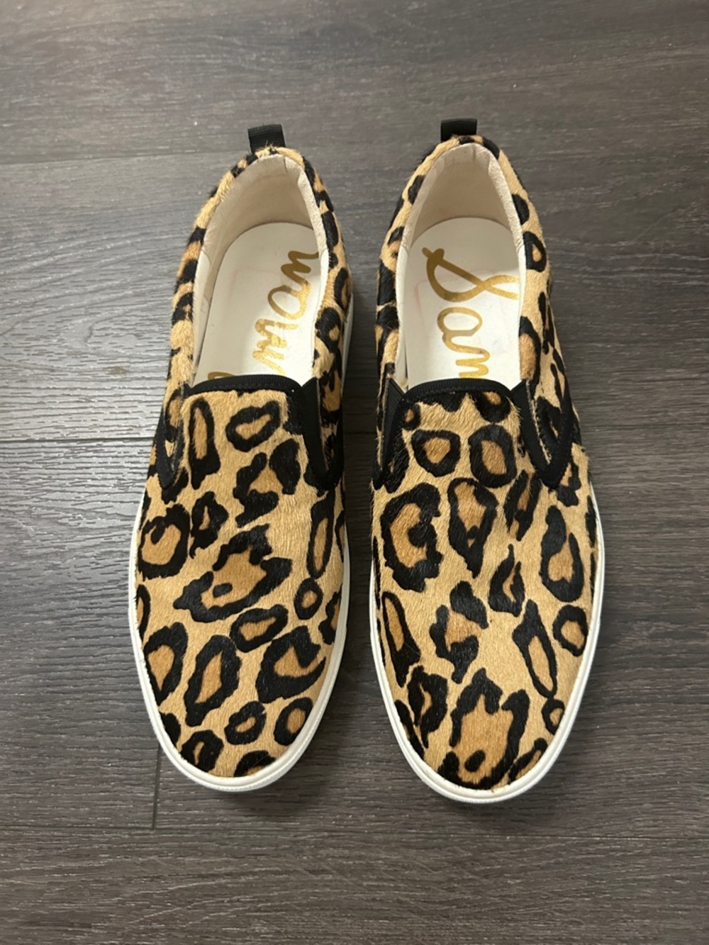 Sam Edelman Leopard-Print Slip-On Sneakers - Black & Tan